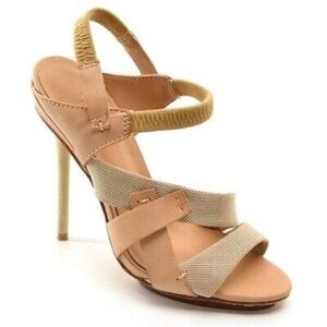 Authentic L.A.M.B. Kandys Nude Leather Straps by Gwen Stefani Size 8